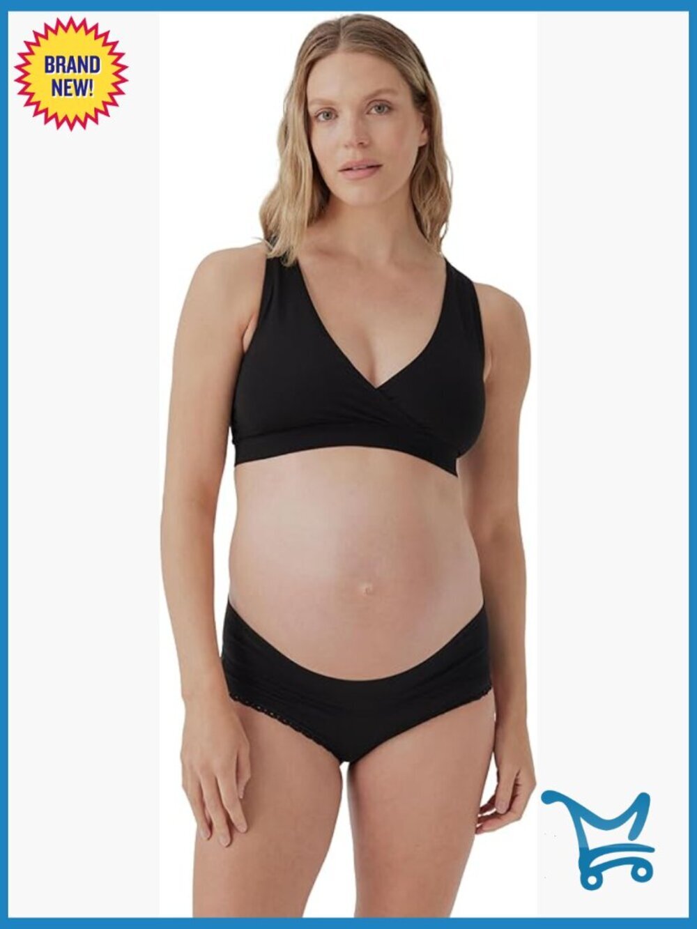 4-Pack Organic Cotton Maternity Foldover Hipster Underwear